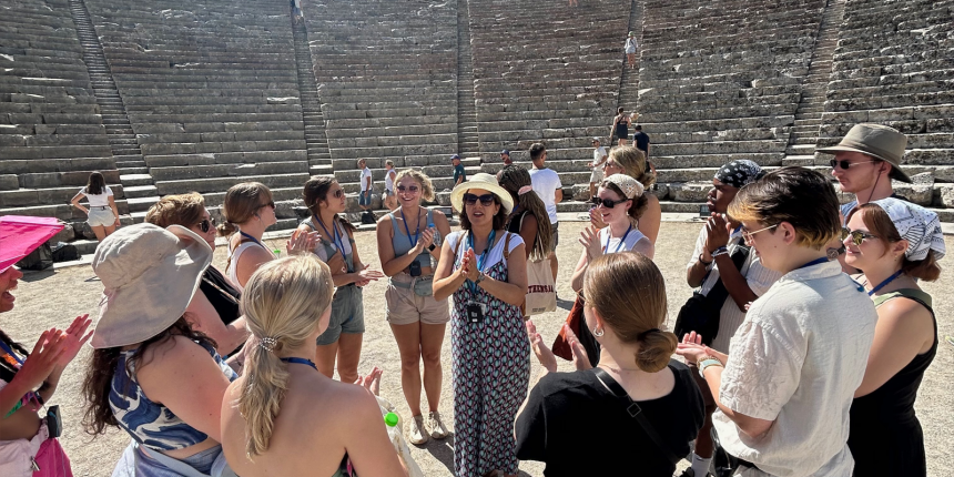 Students at the Ancient Theatre of Epidaurus, Greece (Summer 2024)