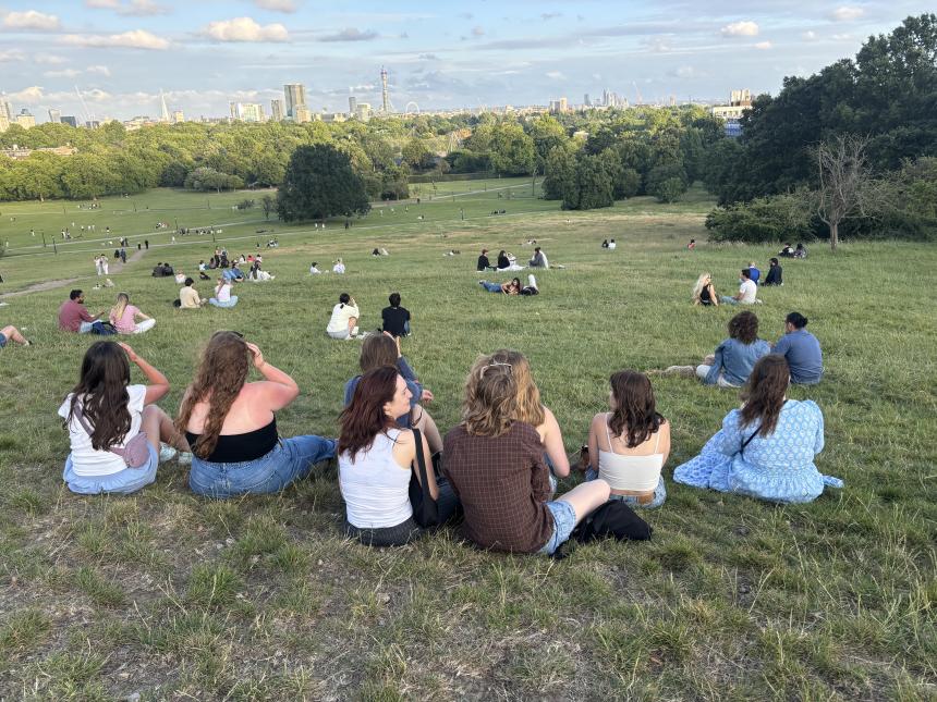 on the hill