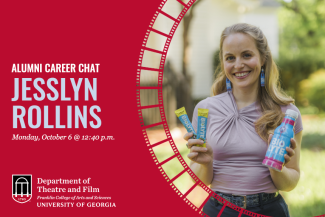 Alumni Chat with Jesslyn Rollins October 6, 2025. A young, smiling, blonde woman is pictured holding Biolyte products. 