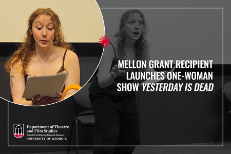 A woman reading from a script